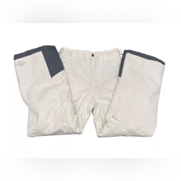 COLUMBIA BUGABOO OMNI-HEAT Insulated Snow Ski Snowboard Pants White/Grey Med - Picture 2 of 9
